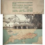 Southern Railway carriage prints of the thicker card type. One SOUTHERN RAILWAY Advertising, 29in