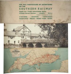 Southern Railway carriage prints of the thicker card type. One SOUTHERN RAILWAY Advertising, 29in