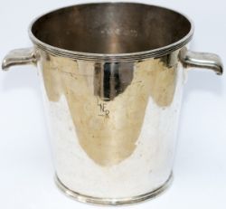 LNER Coronation ware silver plated CHAMPAGNE BUCKET, base marked Walker and Hall Sheffield and