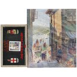 GWR wooden jigsaw by Chad Valley A CORNISH FISHING VILLAGE, 150 pieces with original black label