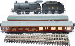 O gauge Lima Rtr model steam locomotive LMS Fowler 4F 0-6-0 4547 in LMS black livery, no box, in