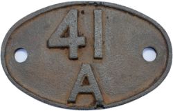 Shedplate 41A SHEFFIELD DARNAL as purchased from Cashmores Great Bridge in April 1963. Ex B1