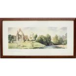 Carriage Print BOLTON ABBEY, YORKSHIRE by Frank Sherwin R.I. Close to the Skipton & Embsay