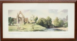 Carriage Print BOLTON ABBEY, YORKSHIRE by Frank Sherwin R.I. Close to the Skipton & Embsay