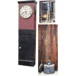 Midland Railway 10-inch pine cased iron dial clock supplied and manufactured by Reuben Bosworth of