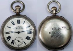 Bombay Baroda and Central India Railway company Railway pocket watch by the Lancashire Watch company