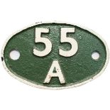 Shedplate 55A LEEDS HOLBECK 1957-1973 with a sub shed of STOURTON 1967-1972. Ex diesel locomotive,