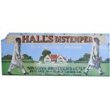 Advertising enamel HALLS DISTEMPER FOR HEALTHY HOMES. SISSONS BROTHERS & CO LTD HULL & 199 BORO'