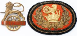 BR(NE) lion over wheel gilt cap badge INSPECTOR, complete with lugs and mounting pin, together