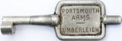 Tyers No9 single line aluminium key token configuration B PORTSMOUTH ARMS - UMBERLEIGH. In