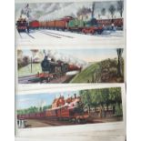 Carriage prints x15, all Hamilton Ellis, from the Midland Region Travel In series: 1900 LYR x2, 1875