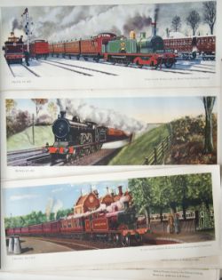 Carriage prints x15, all Hamilton Ellis, from the Midland Region Travel In series: 1900 LYR x2, 1875