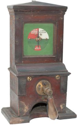 Great Northern Railway mahogany cased single needle block instrument with handle and release trigger