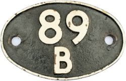Shedplate 89B BRECON 1949 - 1959 with a sub shed of BUILTH WELLS then CROES NEWYDD 1961 - 1963.
