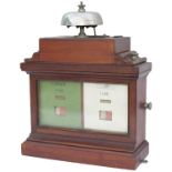 GWR double line crossing keepers mahogany cased instrument complete with bell mounted on the top,