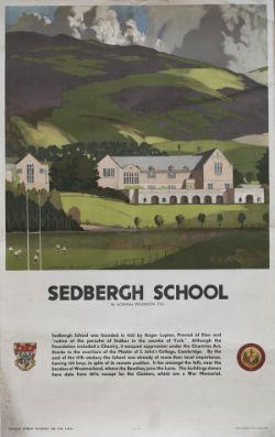 Poster LMS SEDBERGH SCHOOL by Norman Wilkinson PRI. Double Royal 25in x 40in. Printed by Beck &