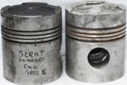 A pair of diesel locomotive PISTONS, one ex class 50 50044 Exeter and the other ex class 37 37411