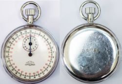 British Railways nickel cased chrome plated stopwatch by Nero. Engraved to rear of case BR786. In