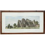 Carriage Print LEISTON ABBEY, SUFFOLK by F.W. BALDWIN. View of the priory and grounds, from the LNER