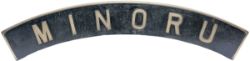 Nameplate MINORU from the LNER A1 / A3 Class 4-6-2 No 2561 which was named after King Edward Vll's