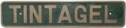 Nameplate TINTAGEL rectangular cast brass ex 0-6-0 diesel mechanical locomotive Hudswell Clarke D754