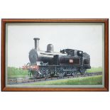 Original watercolour & gouache Painting by VIC WELCH of L&NWR 2-4-2T of the 4ft 6in class designed