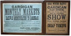 GWR framed and glazed letter press poster CARDIGAN FAT STOCK SHOW THURSDAY DEC 6th 1900 CHEAP