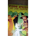 Books: Childrens, Tom Puss at the Panto, inscribed 1949.  Rare. RRP £100.