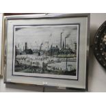 After L.S. Lowry, an Industrial town,
photographic reproduction.