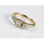 A single stone diamond ring,