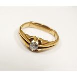 An 18ct gold Gentleman's single stone diamond ring, weight 5.