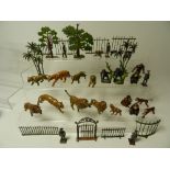 A group of lead zoo animals by Charbens, Hill and Co.