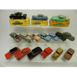 Fifteen unboxed Dinky and Corgi Toy passenger cars to include three boxed models,