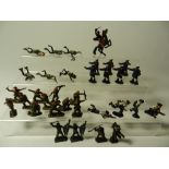 A collection of Lone Star Harvey series figures to include six frogmen in various poses,