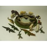 A group of lead zoo animals by Charbens, Hill and Co.