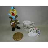 Ceramics to include Brambly Hedge collection miniatures, Continental porcelain pin cushion dolls,