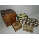 To trays of works of art to include various boxes and treen