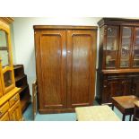 A late Victorian mahogany wardrobe,