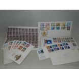 A collection of Lesotho first day covers and a blocks of stamps