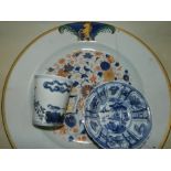 Chinese blue and white kraak style porcelain, dinner and coffee wares,