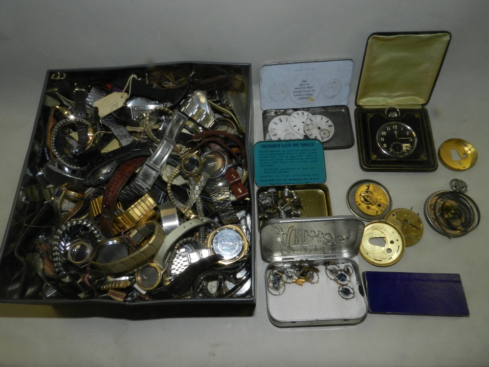 Large collection of various wristwatches and movements together with loose parts