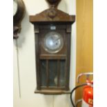 An Edwardian mahogany Vienna type wall clock