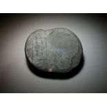 A Chinese inscribed ink stone, Qing Dynasty,