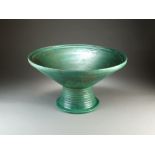 A large Chinese apple-green glazed langyao-type stoneware footed bowl,