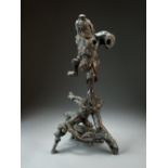 A Chinese carved rootwood figure of a sage, late Qing Dynasty,