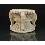 An Indian carved stone pedestal or column capital, 18th/19th century,