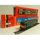 Four boxed Hornby Railways diesel locomotives R316 Class 47 Lady Diana Spencer, R751 BR Co-Co loco,