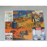 A group of collectable Dr Who items to include a playmat circa 1984 (4th Doctor),
