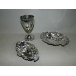 A Victorian silver goblet, hallmarked London 1880,