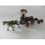 A Brewer's Dray model by Taylor and Barrett with renovations and consisting of horse and cart,